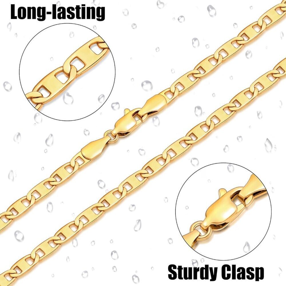 Women’s Gold Plated Copper Anklet 10 Inch Waterproof Dainty Jewelry - Picture 4 of 9